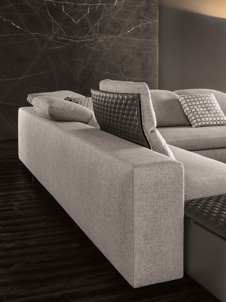 Современные диваны в интерьере гостиной - диван Leonard
