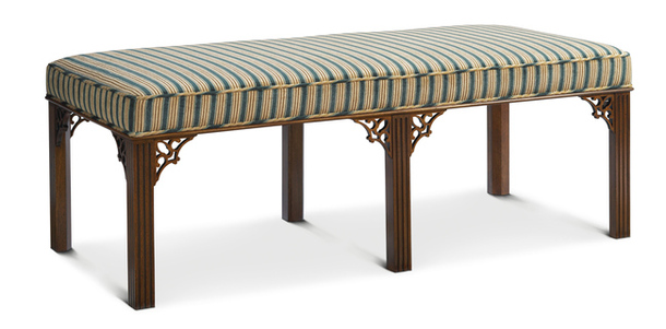 Классная скамья-банкетка, из текстиля и дерева