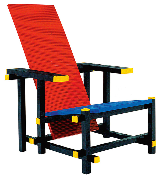 Кресло Red Blue из деталей конструктора