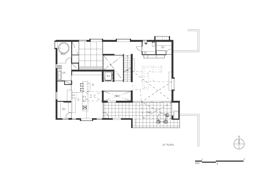 План дома White Colony в минималистском стиле