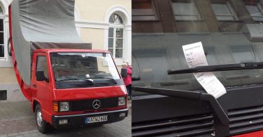 Эрвин Вурм: скульптура изогнувшегося красного грузовичка Mercedes-Benz