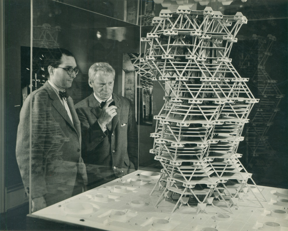 Макет высотки City Tower от архитектора Louis Kahn
